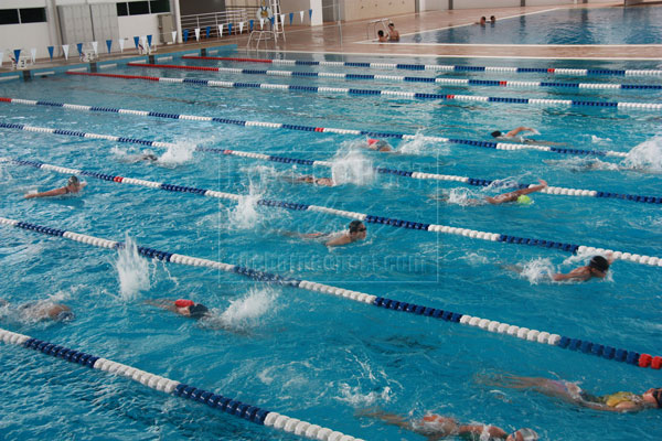 IN TRAINING: Kuching Amateur Swimming Association (Kasa) swimmers in training at State Aquatics Centre of Jalan Tun Ahmad Zaidi yesterday as they prepare for the coming Sarawak Open Swimming Championship to be held in Sibu starting Feb 28.