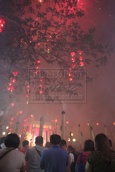 LIGHTING THE SKY: Fireworks fill the night sky.