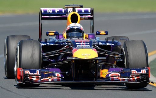 Red Bull's Sebastian Vettel of Germany, pictured during the first practice session at the Formula One Australian Grand Prix, in Melbourne, on March 15, 2013. Vettel posted the fastest time in the opening practice. -AFP photo 