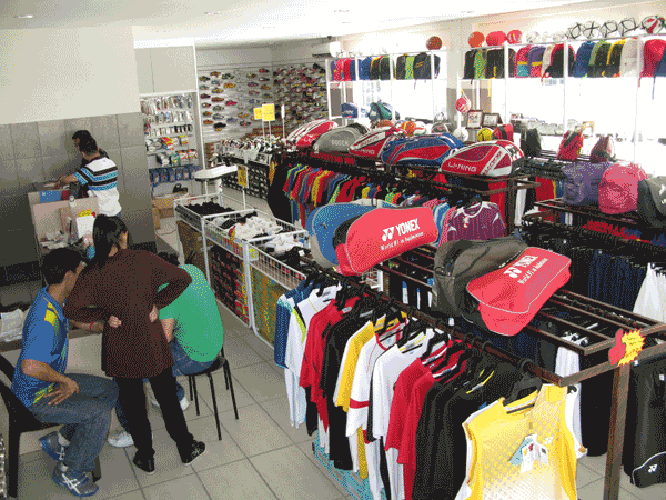 VALUE FOR MONEY: Photo shows Gaya Sports’ premises in Tabuan Jaya. The company features a wide range of value for money sports gear, apparel and services, according to Sim.