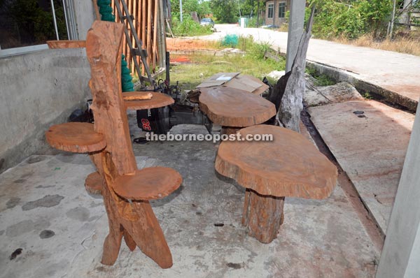 Decorative furniture made from belian. 