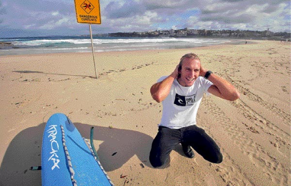 Owen Wright poses for a photograph on Bondi Beach in Sydney, Australia in this June 19 file photo. — Reuters photo