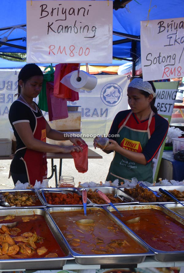 Price tags clearly displayed at Ramadan stalls.