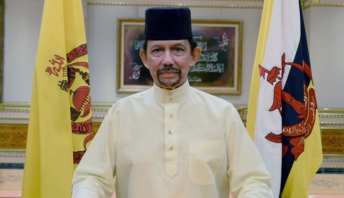 His Majesty Sultan Haji Hassanal Bolkiah Mu'izzaddin Waddaulah ibni Al-Marhum Sultan Haji Omar 'Ali Saifuddin Sa'adul Khairi Waddien, Sultan and Yang Di-Pertuan of Brunei Darussalam, delivers his titah in conjunction with Hari Raya Aidilfitri 1436 Hijrah / 2015. | INFOFOTO