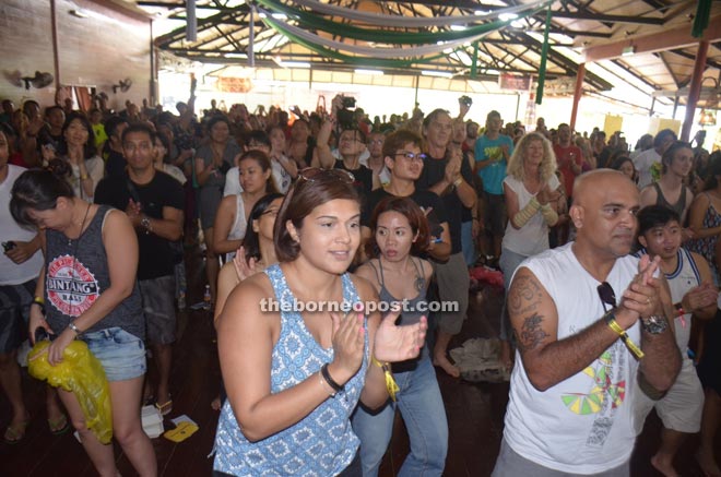 The audience entertained by the RWMF musicians.