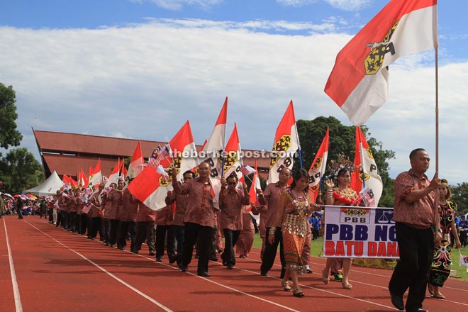 The PBB contingent at the march pass.