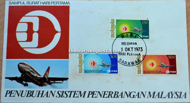 First day cover to commemorate the formation of Malaysian Airline System. 