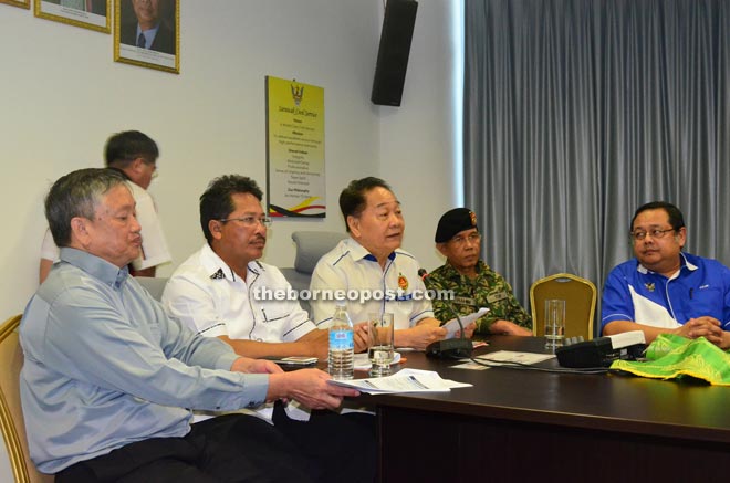 (From left) Sim, Misnu, Wong and Abdul Rahim at the press conference.