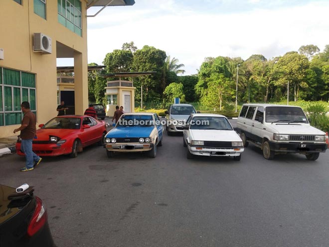 The stolen cars with Brunei registration plate numbers recovered by Tedungan police.