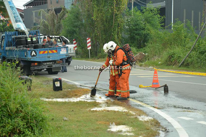 Fire and Rescue Services personnel cordoned off the area to control the situation.