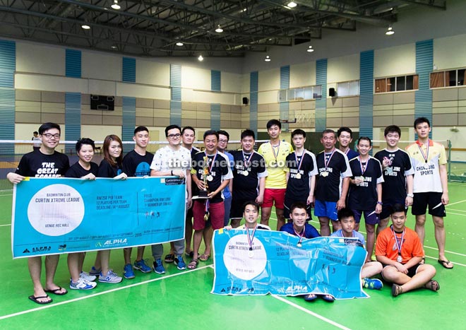 Chung Jing Sports Team A and B winners of 2015 Curtin X’treme Badminton League.
