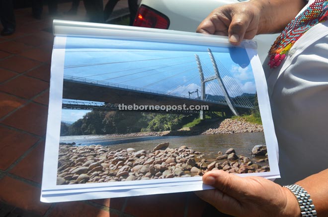 An artist’s impression of Mujong Bridge . 