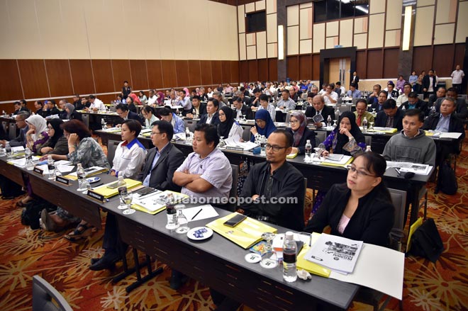 Participants at the EC briefing and training session in Kuching yesterday.