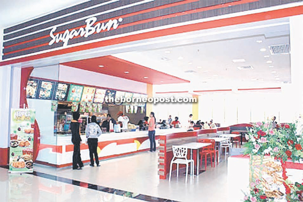 Photo shows one of Borneo Oil’s fast food franchise outlet, SugarBun. Teo says Borneo Oil plans to expand its fast food network with the addition of 65 more Pezzo outlets and another 20 SugarBun outlets expected to open both domestically and overseas.