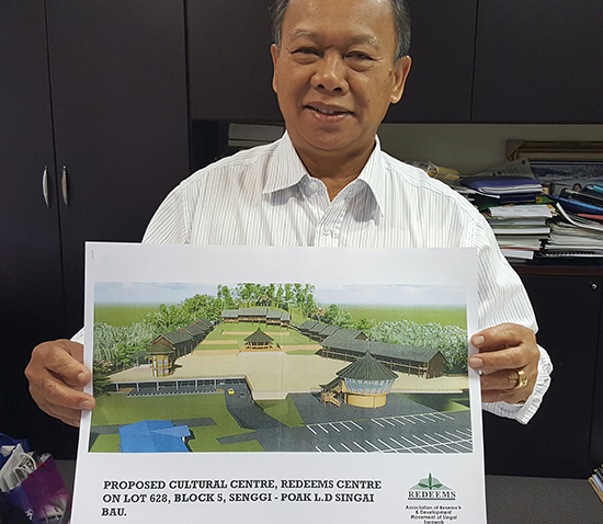 Nansian unveils the new design of the proposed Bidayuh Cultural Village.