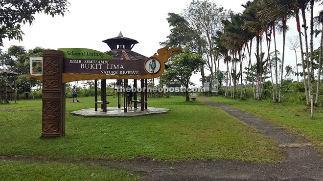 The main entrance of Bukit Lima Nature Reserve.