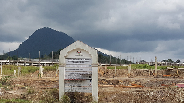 The construction site of SMK Singai.