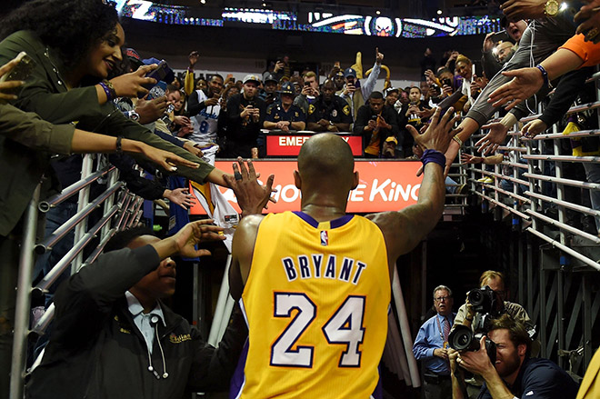 LA Lakers’ Kobe Bryant leaves the court following a game against the New Orleans Pelicans at the Smoothie King Center in New Orleans, Louisiana in this Feb 4 file photo. — AFP photo 