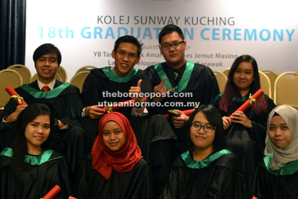 Graduating from Kolej Sunway Kuching.