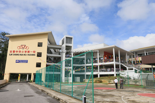 A view of the new school block of CHPS No 1. — Photos by Kong Jun Liung