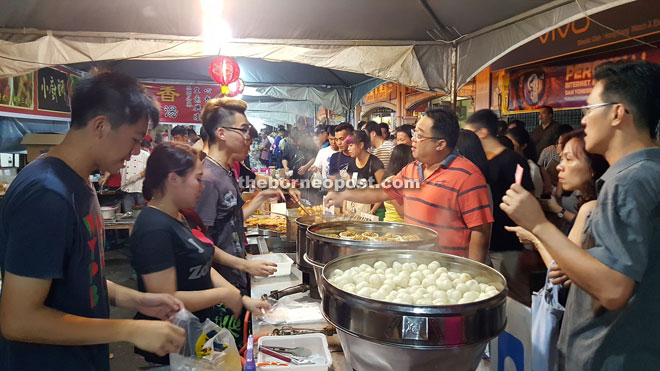Brisk business at the CNY Bazaar. 