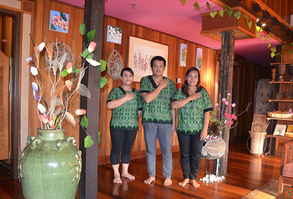 The staff of the Spa and Wellness Centre at the resort.