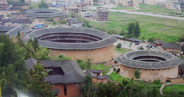 An area in China where tulou buildings are found.