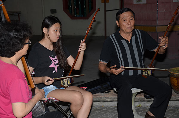 (From left) Wong with Audrey and his wife.