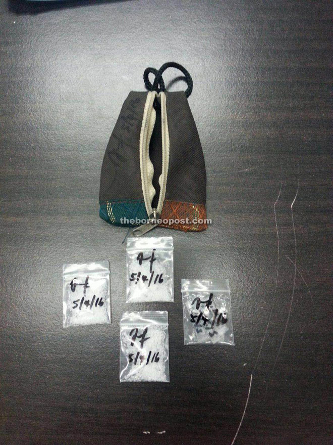 The drugs seized from the peddlers.