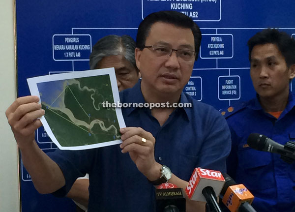 Liow shows a photo where the SAR operation is centred on.
