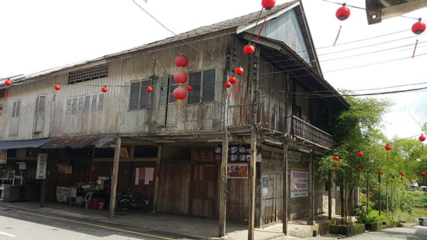 A section of the old wooden buildings.