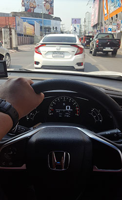 View from the driver’s seat of the 1.8 litre model.