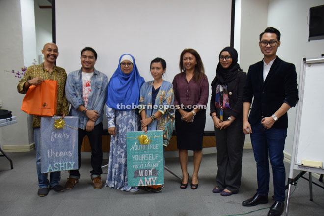 (From left) Ashly, Rahah Hassan, Amy Amin and Nur Yasmine Ahmad Zaidi (second right). 