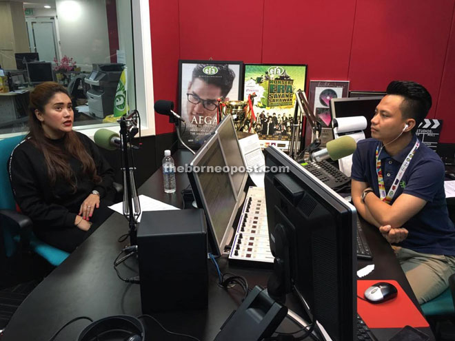 Azharina during an interview with Era FM here recently.