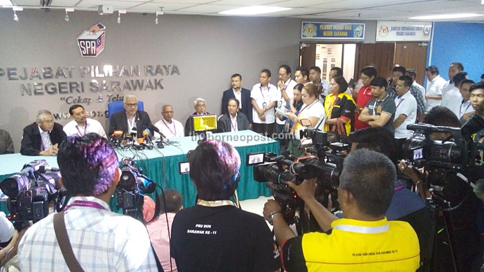 Mohd Hashim speaks to reporters at the press conference.