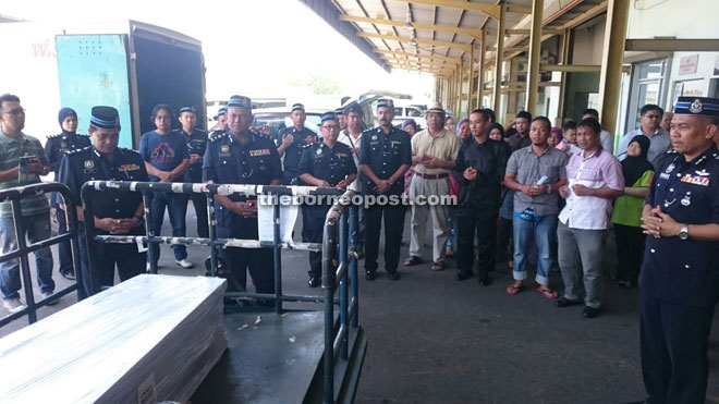  Salehudin, senior officers and Roydin’s family were among those at the airport yesterday.