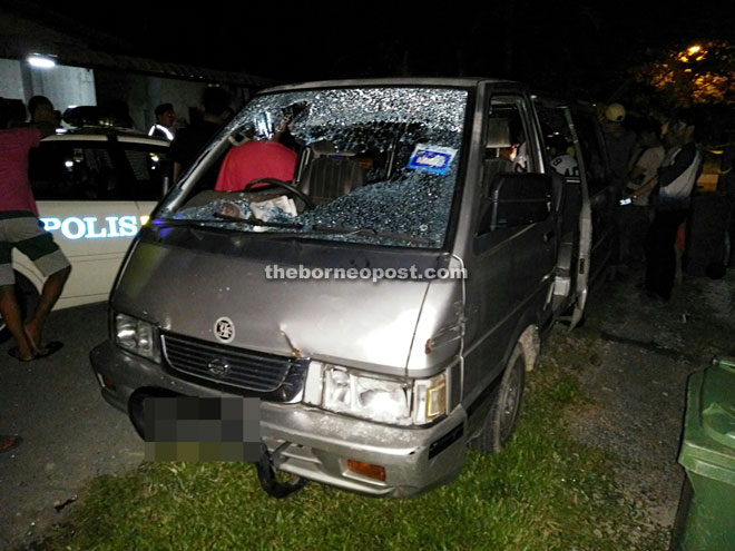 The van used by the family of the main suspect.