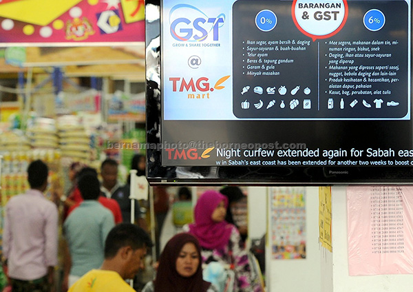 The government had made its intention sky-clear that the GST implementation last year was to broaden its tax base and continue with its fiscal consolidation plan. — Bernama photo 