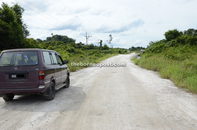 The gravel road that serves some 30 villages.