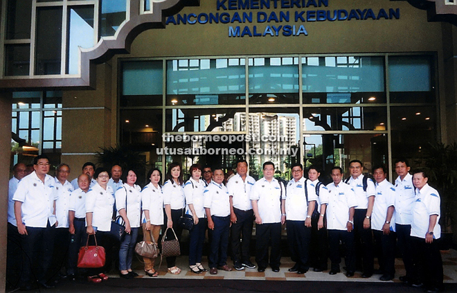 KDC councillors on their arrival at the Ministry of Tourism and Culture in Putrajaya. 