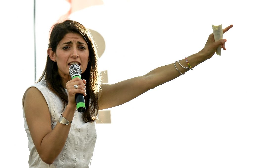 Virginia Raggi has leapt from anonymity to become one of the best-known faces in Italian politics in the space of only a few months on the campaign trail. Photo by AFP