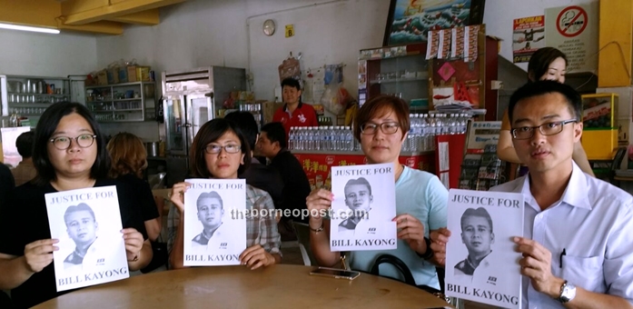 (From left) Chua, Gan, Wong and Lee want justice to be done for Bill.