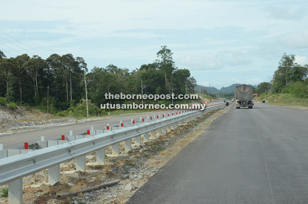A stretch of the Pan Borneo Highway project near Pantu which is now under construction.