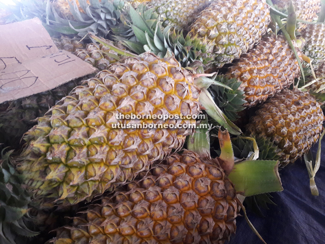 The iconic Sarikei pineapples.