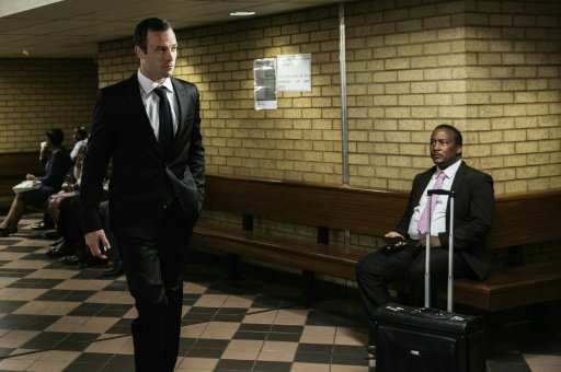  South African Paralympian Oscar Pistorius at Pretoria High Court on April 18, 2016. Photo by AFP