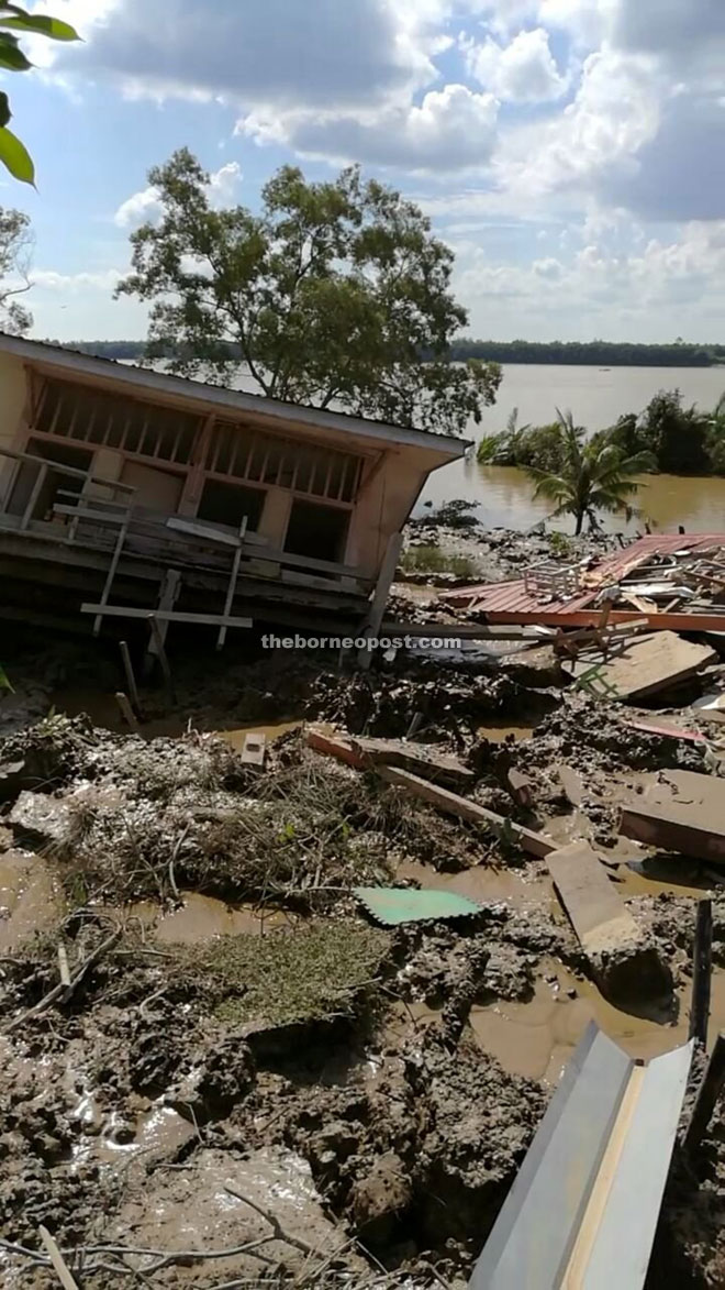 The devastation on SK Kampung Buda after a landslide that occurred in the wee hours of Wednesday.