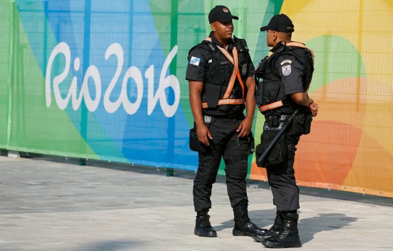 Security forces patrol in Rio ahead of the upcoming Olympic Games, on July 23, 2016. Photo by AFP