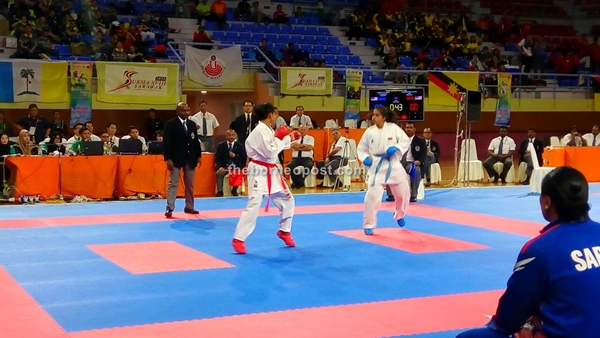 Wilayah Persekutuan won its very first gold in karate when its athlete Aashnavy Sanan beat Sabah's Shaweena Zulkifli in the final of Female Individual Kumite -61kg.