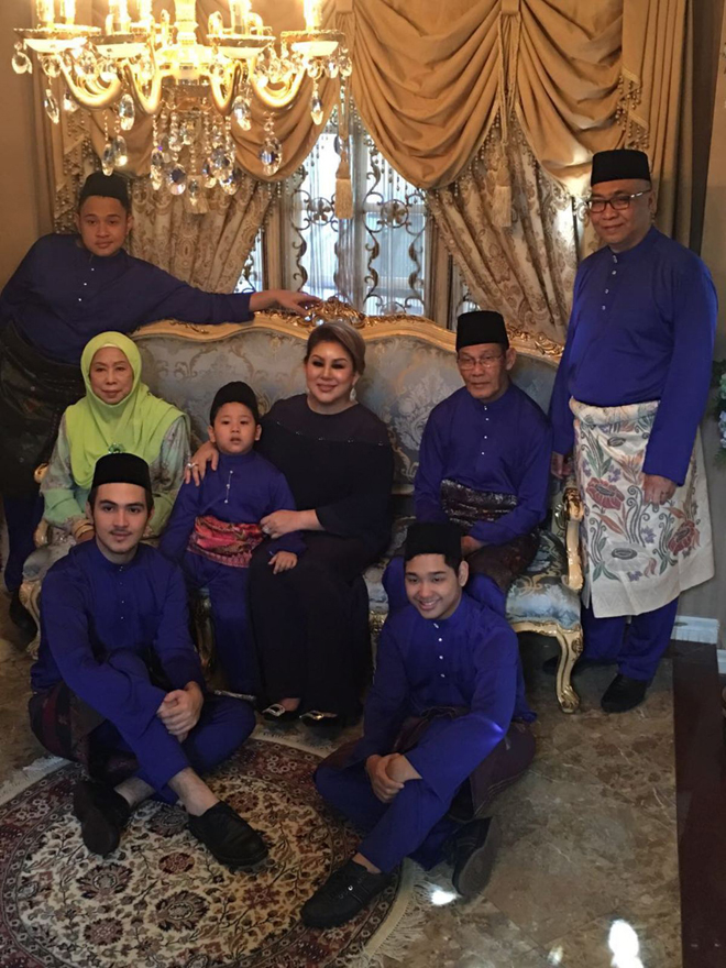 Emma with her family, including her second son actor Haris Zainuddin. 