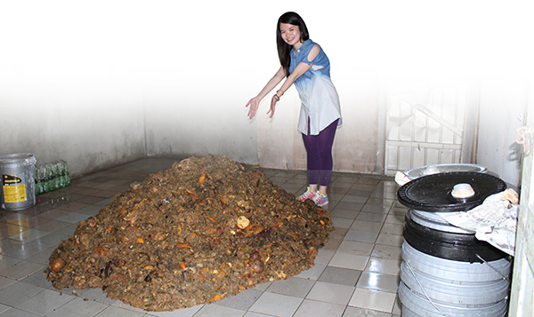 Food waste can be collected for composting.
